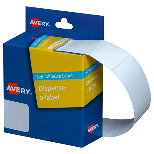 Avery Rectangular Dispenser Labels DMR2449W 24 x 49mm White, Box of 325