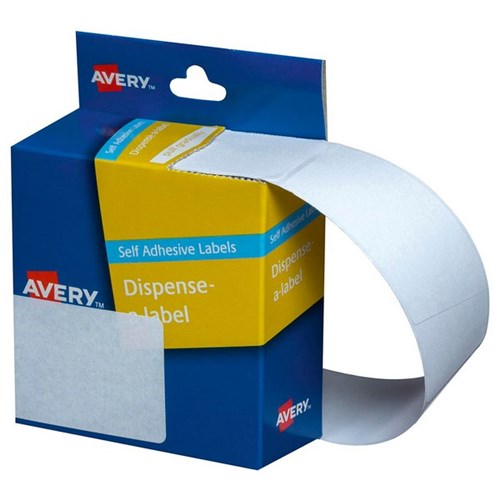 Avery Rectangular Dispenser Labels DMR4463W 44 x 63mm White, Box of 150