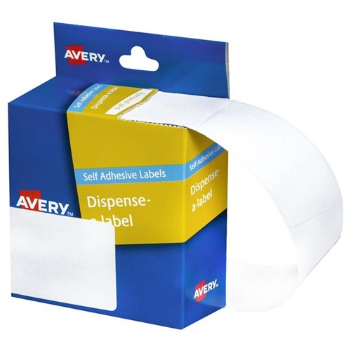 Avery Rectangular Dispenser Labels DMR8943W 43 x 89mm White, Box of 100