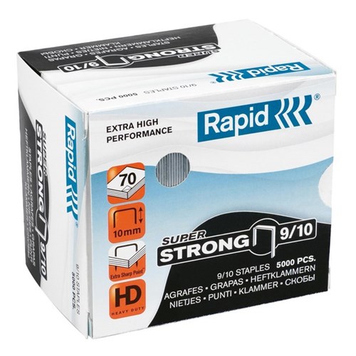 Rapid Staples 9/10 10mm, Box of 5000