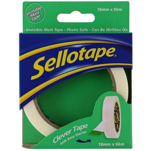 Sellotape Invisible Matt Tape 18mm x 66m