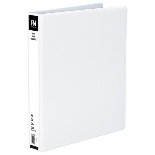 FM Overlay Ringbinder A4 26mm 3 Ring White