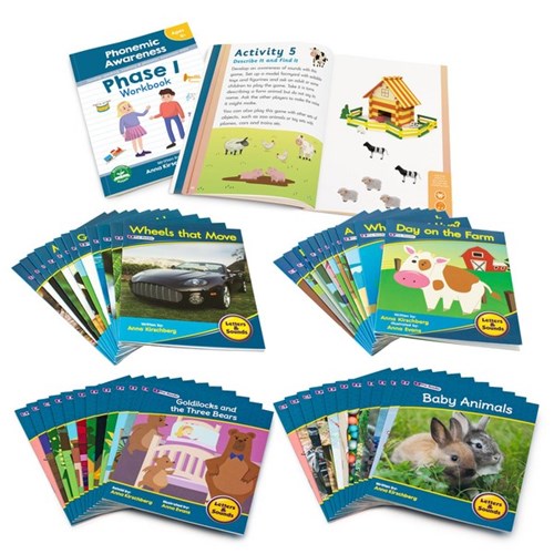 Junior Learning Letters & Sounds Phase 1 Single Kit, Set of 48 Books