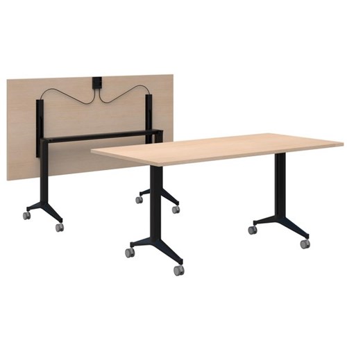 Fiord Flip Table 1200x800mm Refined Oak/Black