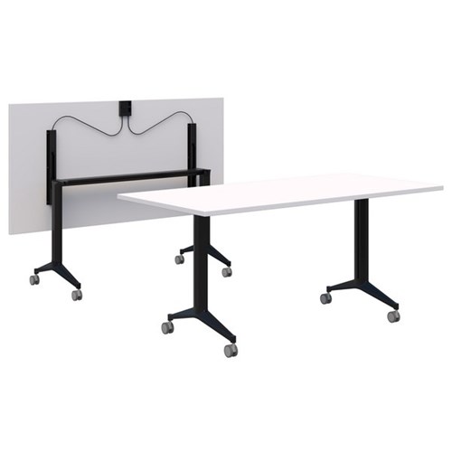 Fiord Flip Table 1200mm Snow Velvet/Black