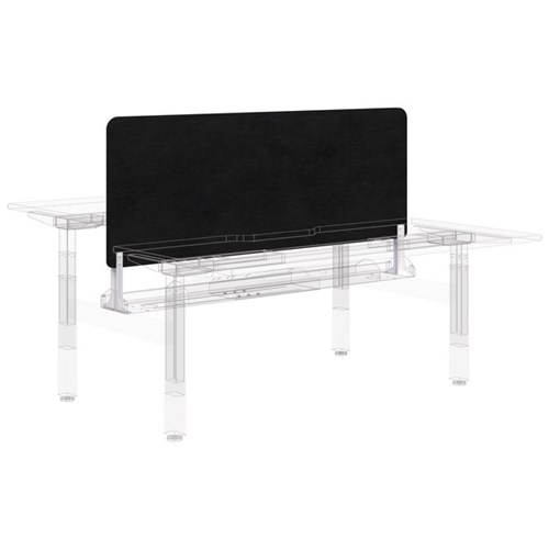 Switch Centre Desk Screen 1500x600mm Fletcher Midnight/White