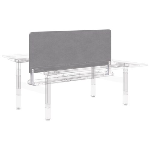 Switch Centre Desk Screen 1500x600mm Fletcher Fog/White