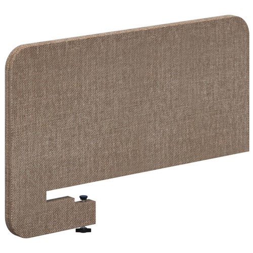 Fiord Push-On Side Desk Screen 650x350mm Keylargo Pumice