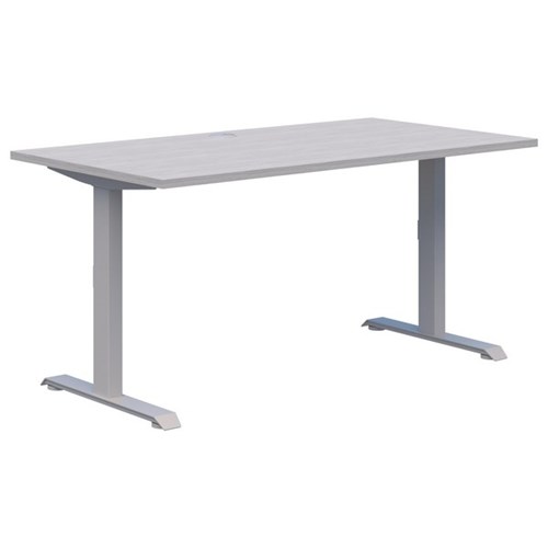 Summit II Fixed Height Single User Desk 1200x700mm Silver Strata/Silver