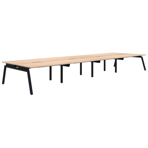 Accent Balance Desk Angle 8 1500 x 700mm, Refined Oak Black