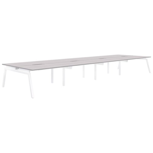 Accent Balance Desk Angle 8 1500x700mm Silver Strata/White