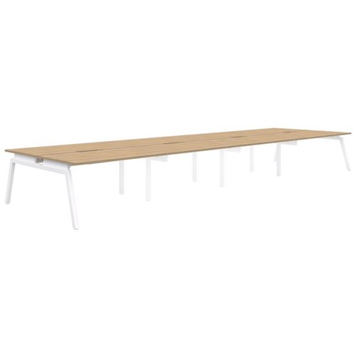 Accent Balance Desk Angle 8 1500x700mm, Classic Oak/White