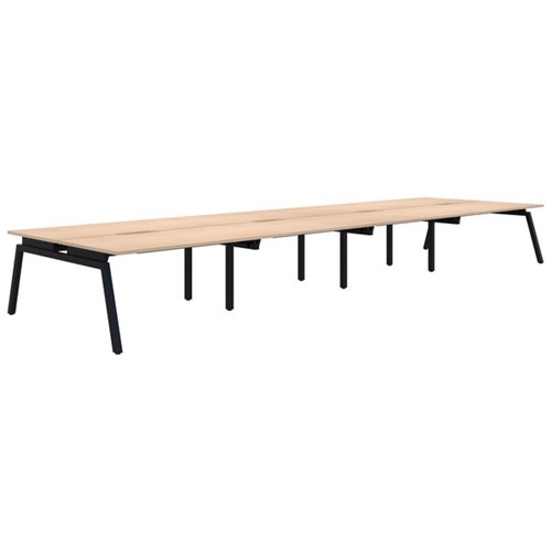 Accent Balance Desk Angle 8 1200x700mm, Refined Oak/Black