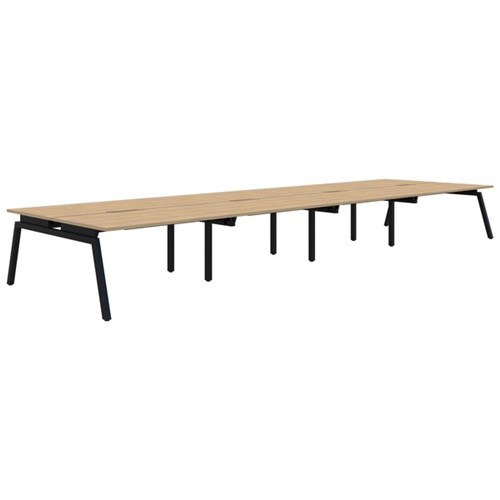 Accent Balance Desk Angle 8 1200x700mm, Classic Oak/Black