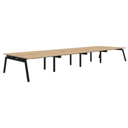 Accent Balance Desk Angle 8 1500x700mm, Classic Oak/Black