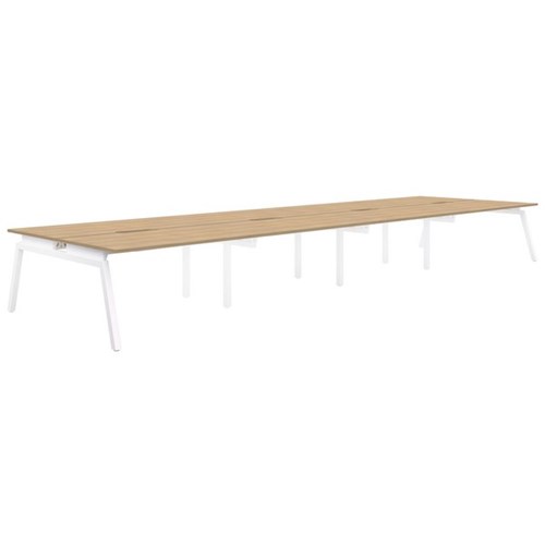 Accent Balance Desk Angle 8 1500 x 800mm, Classic Oak/White