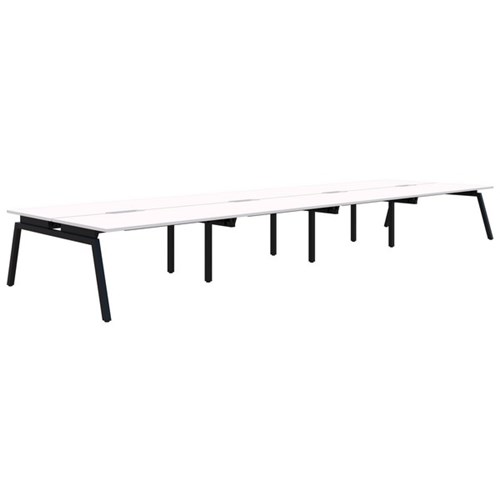 Accent Balance Desk Angle 8 1200x800mm, Snow/Black