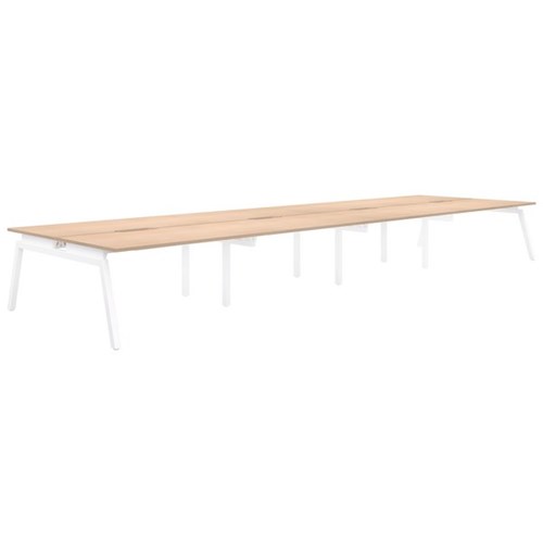 Accent Balance Desk Angle 8 1200x800mm, Refined Oak/White