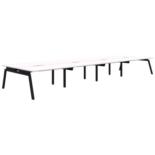 Accent Balance Desk Angle 8 1500x700mm, Snow/Black