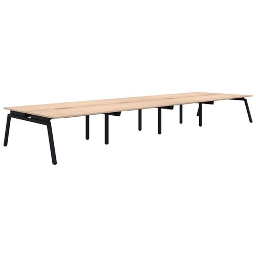 Accent Balance Desk Angle 8 1500x800mm, Refined Oak/Black