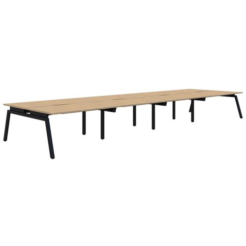 Accent Balance Desk Angle 8 1500x800mm, Classic Oak/Black