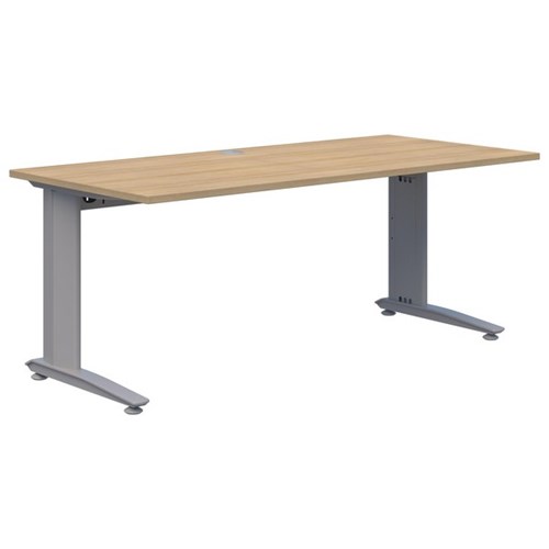 Energy Fixed Height Single User Desk 1200x700mm Silver Strata/Silver