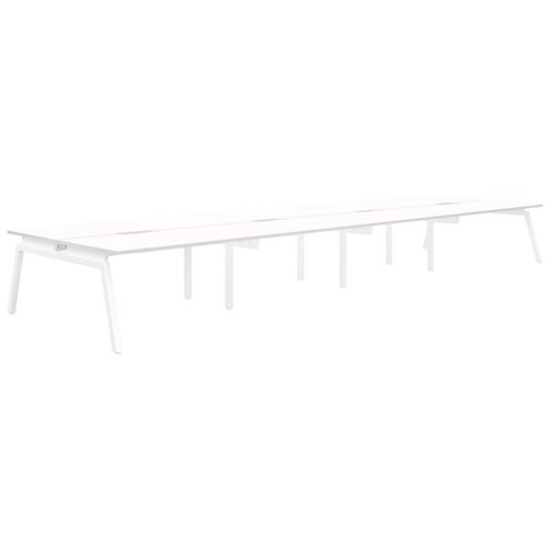 Accent Balance Desk Angle 8 1800x700mm, Snow Velvet/White