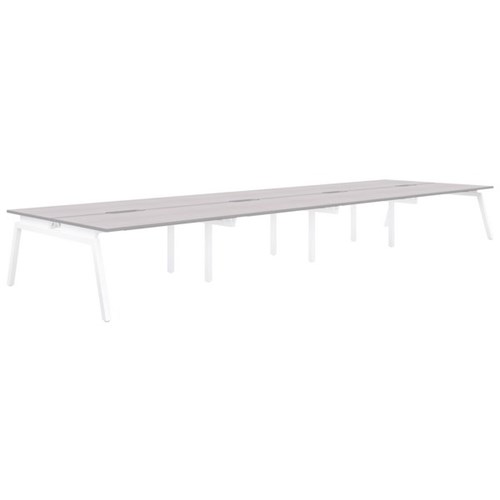 Accent Balance Desk Angle 8 1500x800mm, Silver Strata/White