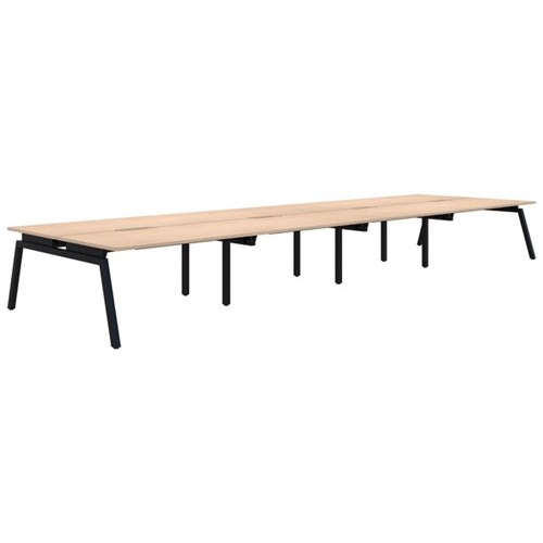 Accent Balance Desk Angle 8 1800x800mm, Refined Oak/Black