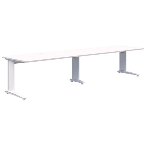 Accent Energy 2 Pod Desk 1200x700mm, Snow Velvet/White