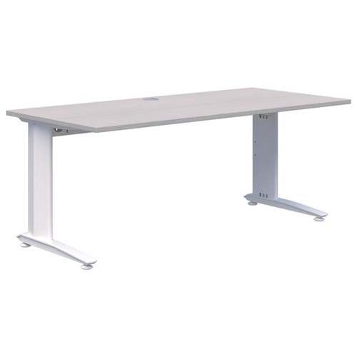 Energy Fixed Height Single User Desk 1200x700mm Silver Strata/White