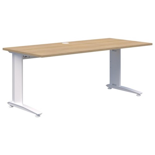 Energy Fixed Height Single User Desk 1200x700mm Classic Oak/White