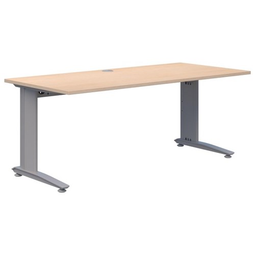 Energy Fixed Height Single User Desk 1200x700mm Refined Oak/Silver