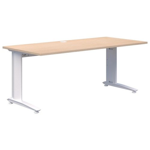 Energy Fixed Height Single User Desk 1200x700mm Refined Oak/White