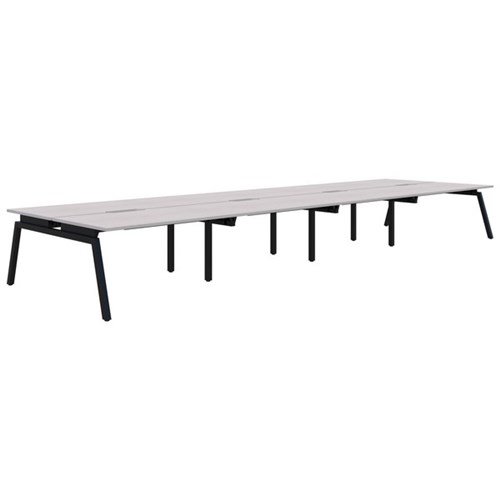 Accent Balance Desk Angle 8 1800x700mm, Silver Strata/Black