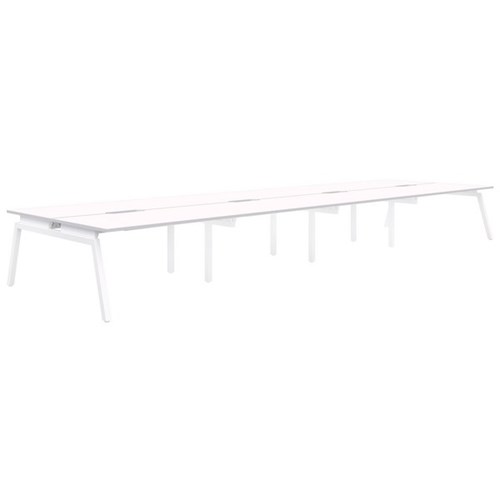 Accent Balance Desk Angle 8 1800x800mm, Snow Velvet/White