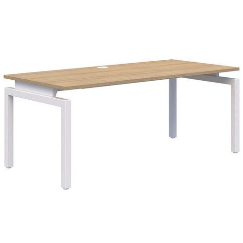 Accent Balance Single Desk 1500x800mm, Classic Oak/White