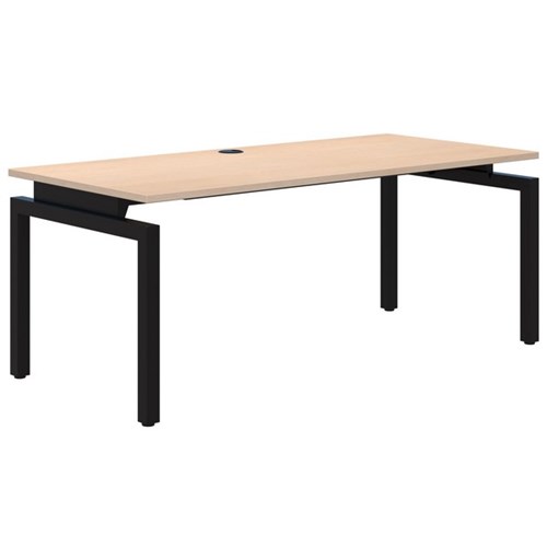 Accent Balance Single Desk 1500x800mm, Refined Oak/Black