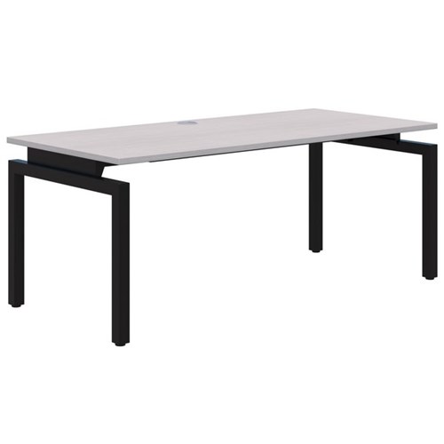 Accent Balance Single Desk 1200x700mm, Silver Strata/Black