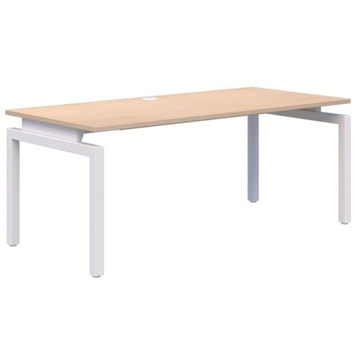 Accent Balance Single Desk 1200x700mm, Refined Oak/White