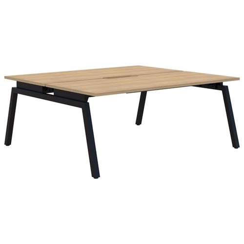 Accent Balance Angle 2 Pod Desk 1200x700mm, Classic Oak/Black