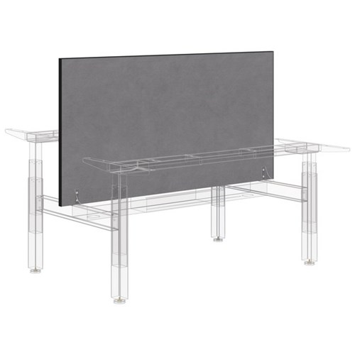 System 25 Summit II Centre Screen 1500x770mm Fletcher Pebble/Black