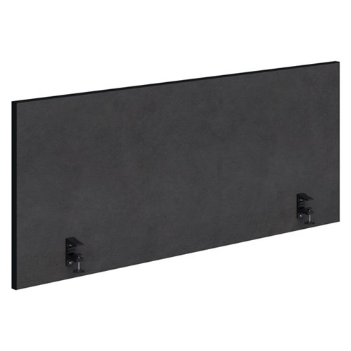 System 25 Side Mount Desk Screen 1800x600mm Fletcher Pepper/Black