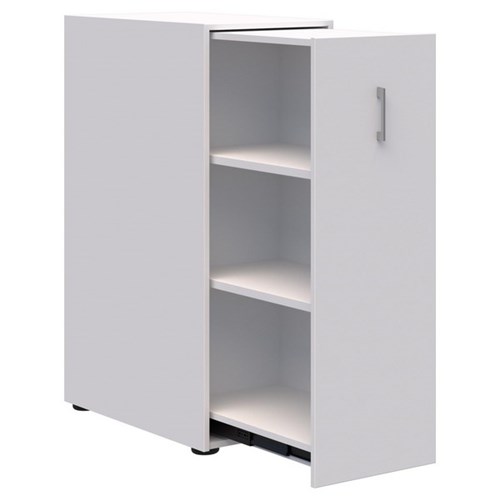 Mascot Lockable Personal Pull-Out Shelving Cupboard Right Hand 450x1200mm Snow Velvet