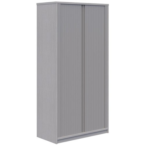 Accent Mascot Lockable Tambour 900x1800mm Silver Strata