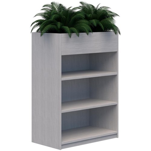 Mascot Planter Bookshelves 900x1200mm Silver Strata