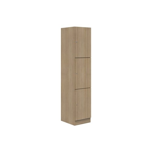 Mascot Keyed Locking 3 Door Locker 450x1900mm Classic Oak