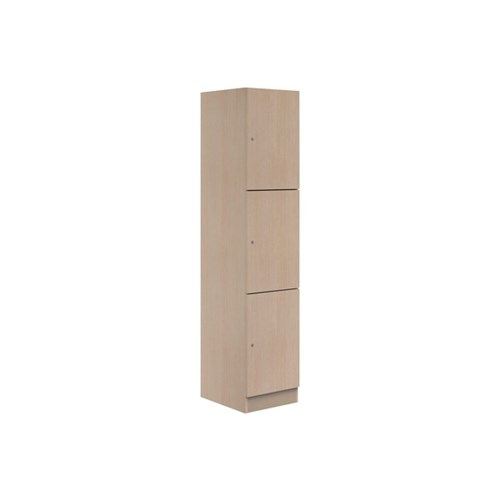 Mascot Keyed Locking 3 Door Locker 450x1900mm Refined Oak