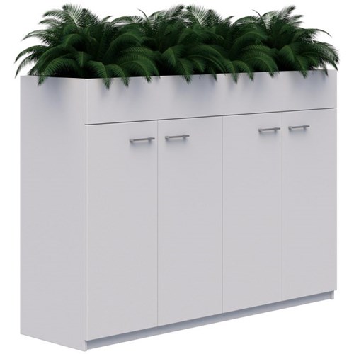 Mascot Lockable Planter Cabinet 1800x1200mm Snow Velvet