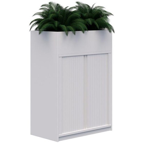 Mascot Planter Tambour 900mm Snow Velvet with White Doors